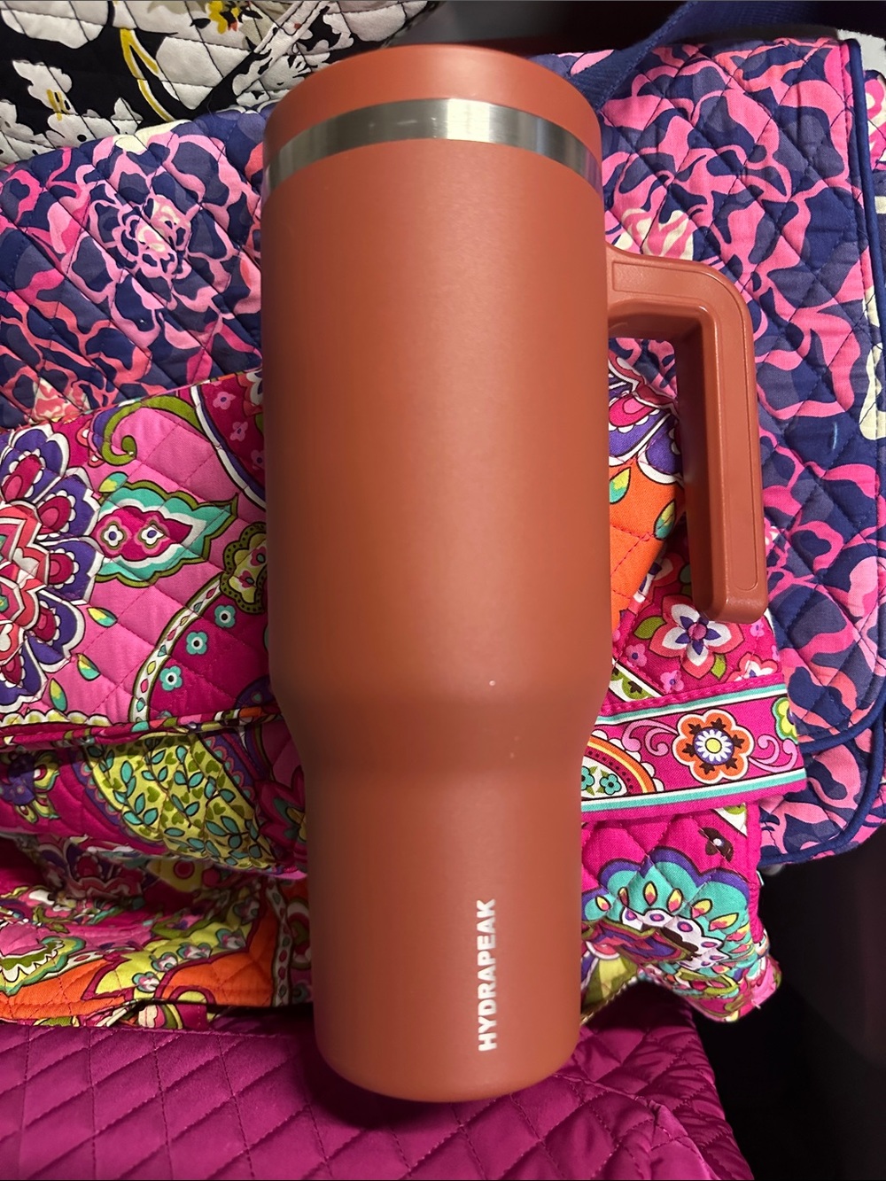Hydrapeak Rust Orange Insulated Travel Mug with Handle